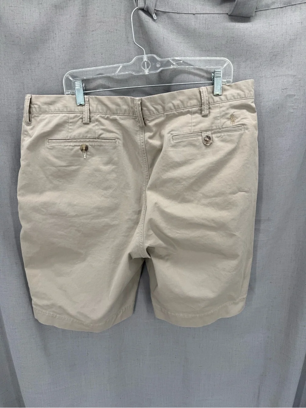 Polo Ralph Lauren Chino Shorts Mens Size 38 Beige Stretch Classic Fit Golf